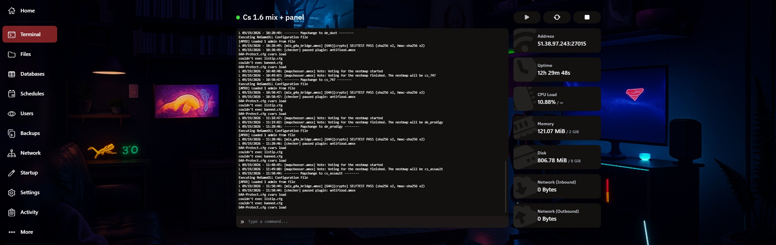 Console Screenshot